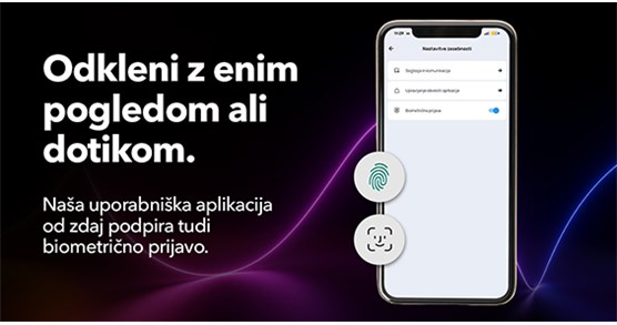 Mobilna aplikacija Telemach zdaj še hitrejša, varnejša in enostavnejša z biometrično prijavo