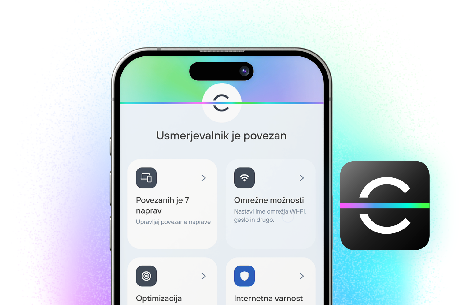 Z aplikacijo Connect upravljajte vse naprave, povezane z domačim omrežjem WiFi in LAN.