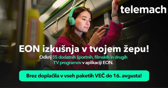 Telemach vsem mobilnim uporabnikom odpira dodatne vsebine v aplikaciji EON TV